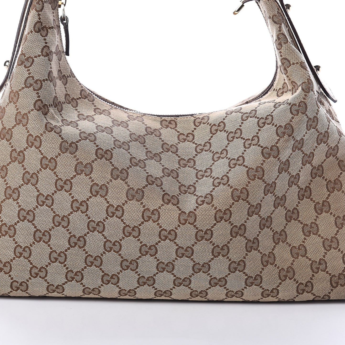 Monogram Medium Horsebit Chain Hobo Off White