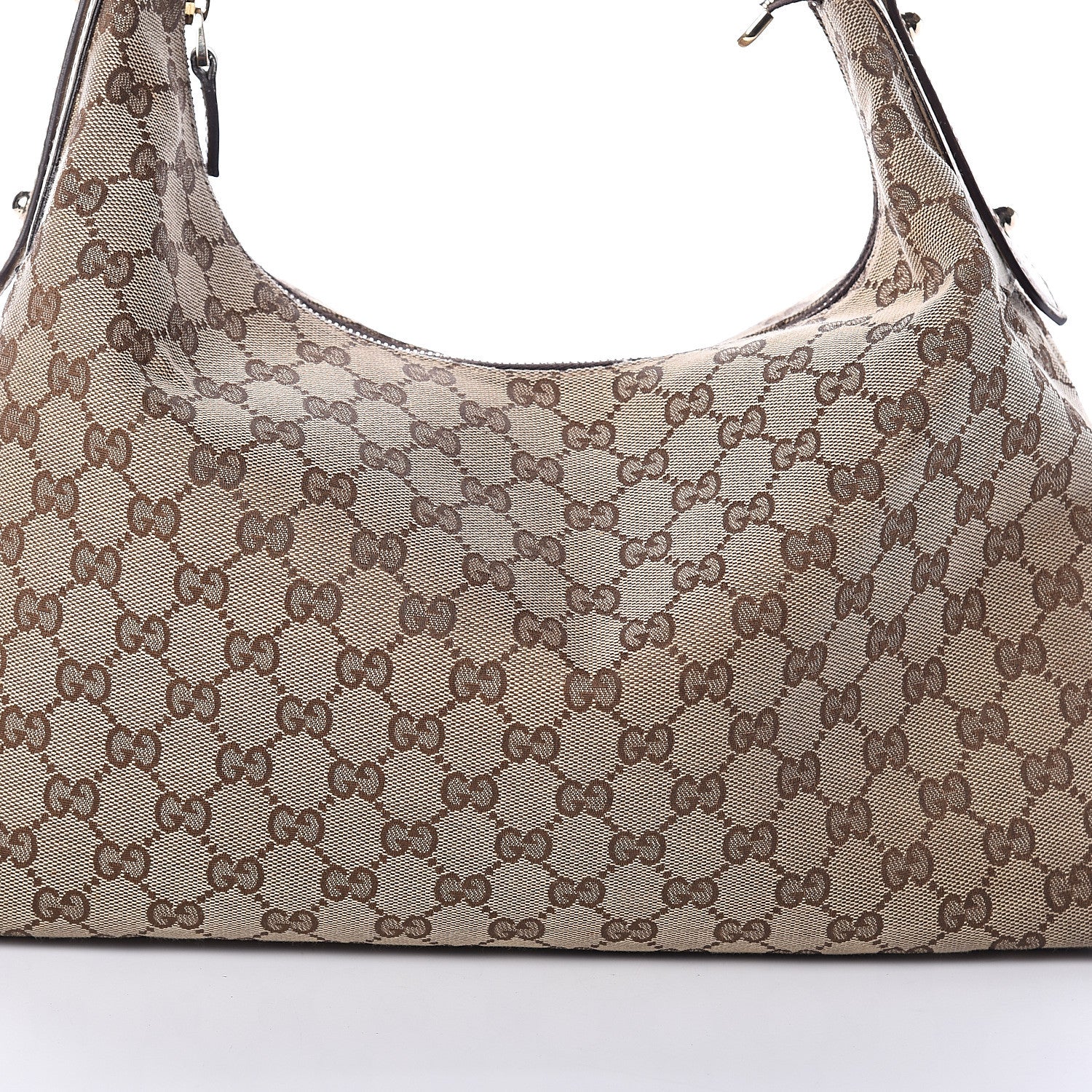 Gucci Monogram Medium Horsebit Chain Hobo Off White 6 of 8