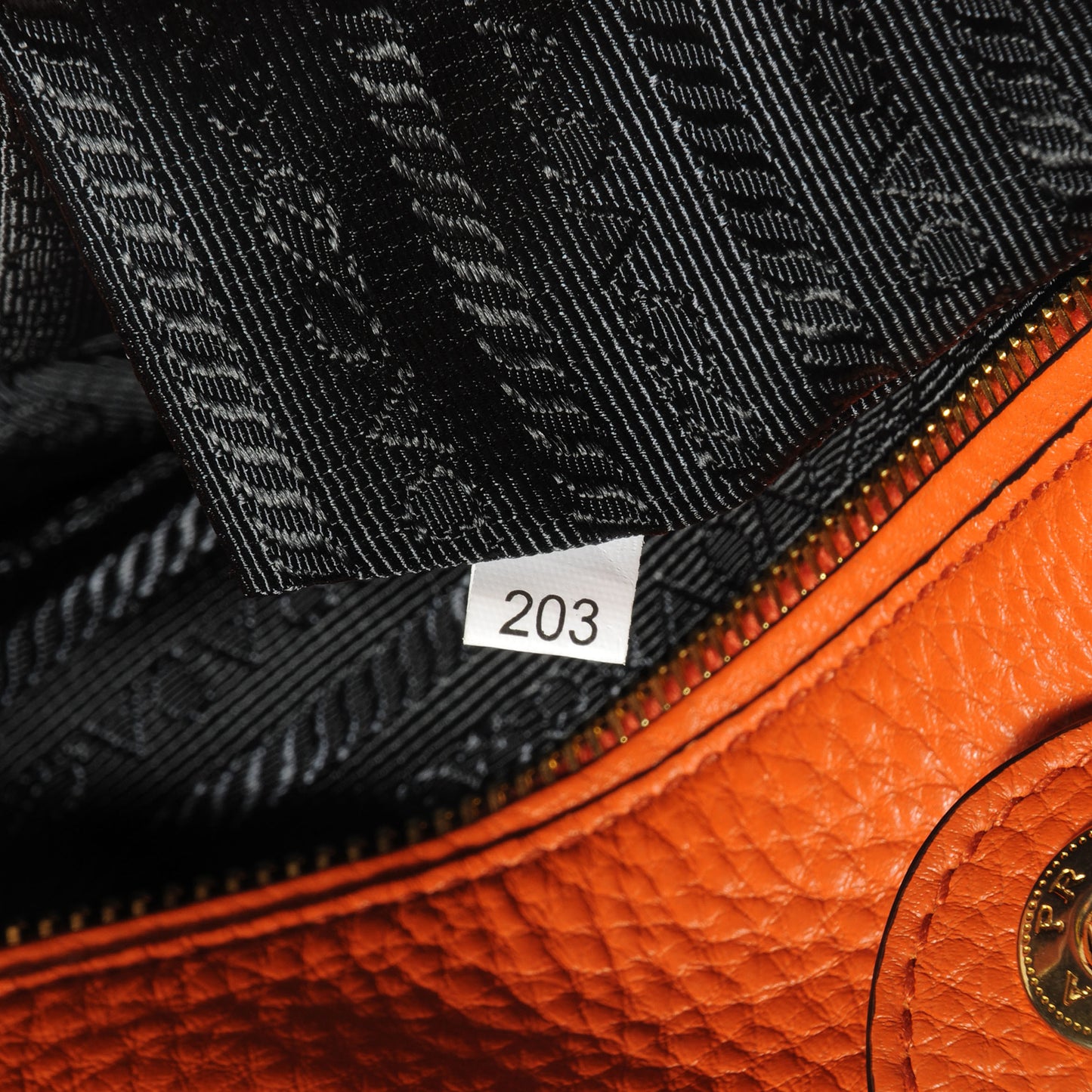 Vitello Daino Leather Shopping Tote Papaya