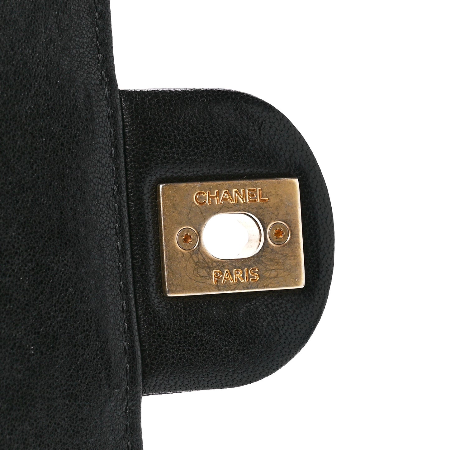 Lambskin Quilted Chic Pearls Flap Black