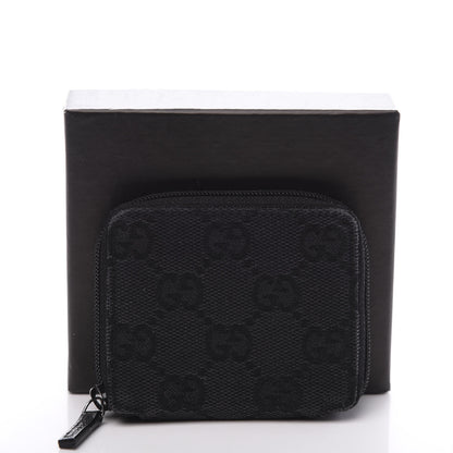 Gucci Monogram Zip Around Coin Purse Black 9 of 9