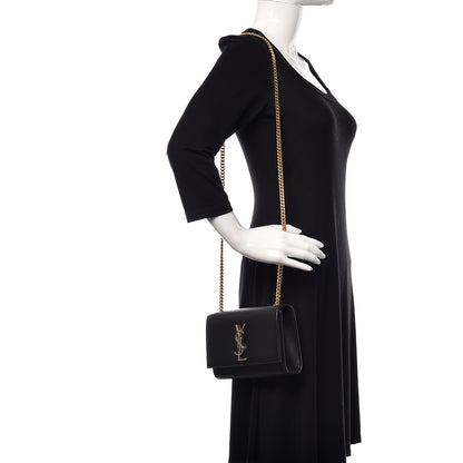 Saint Laurent Calfskin Small Monogram Kate Satchel Black 2 of 10