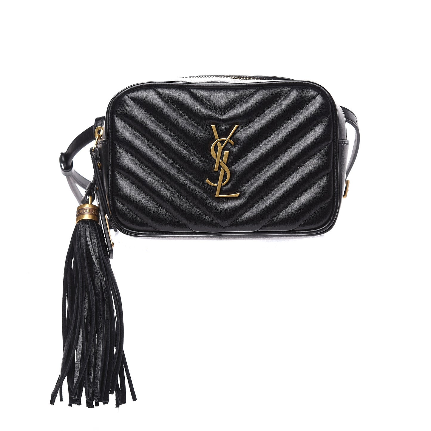 Calfskin Matelasse Monogram Lou Belt Bag Black