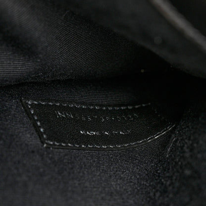 Saint Laurent Smooth Shiny Calfskin Monogram Uptown Pouch Black 7 of 7