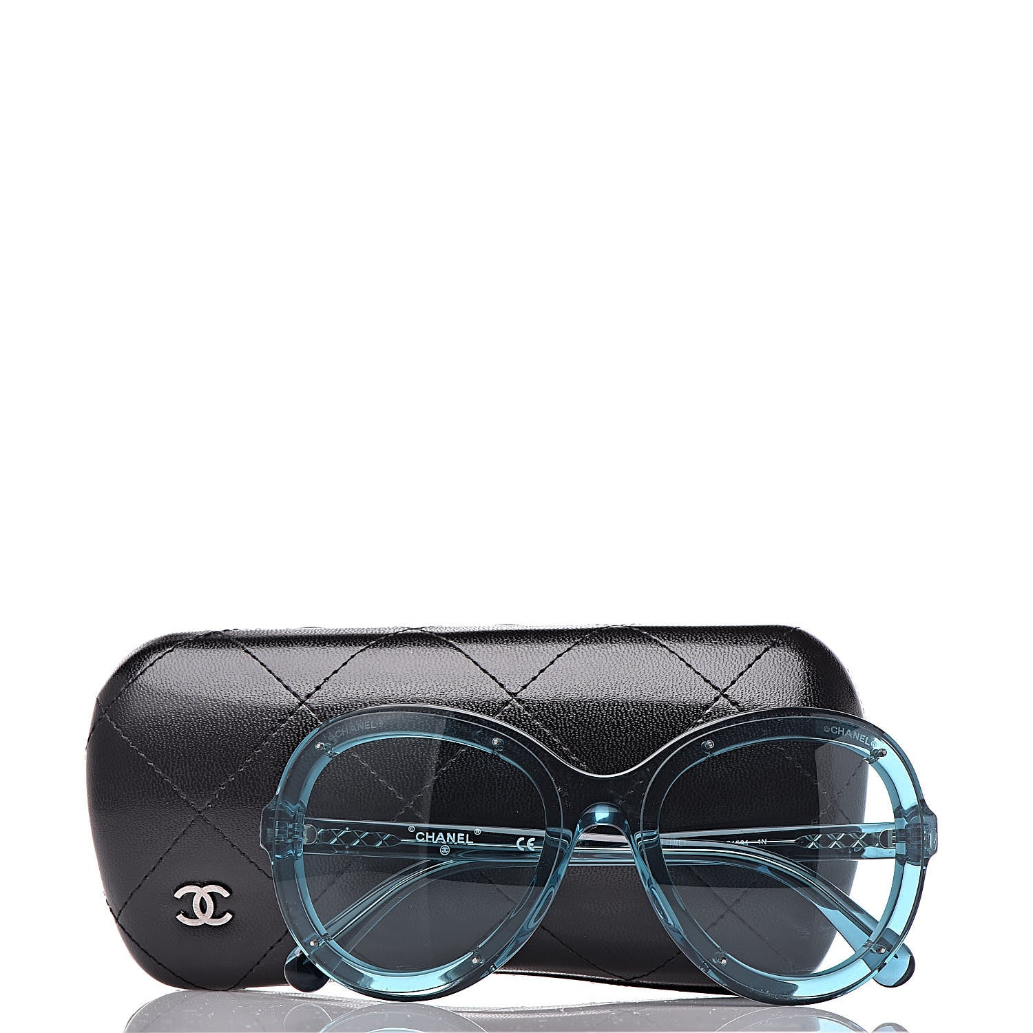 Chanel Acetate Round CC Sunglasses 71199 Light Blue 8 of 8