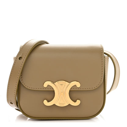 Celine Shiny Calfskin Mini Triomphe Olive 1 of 9
