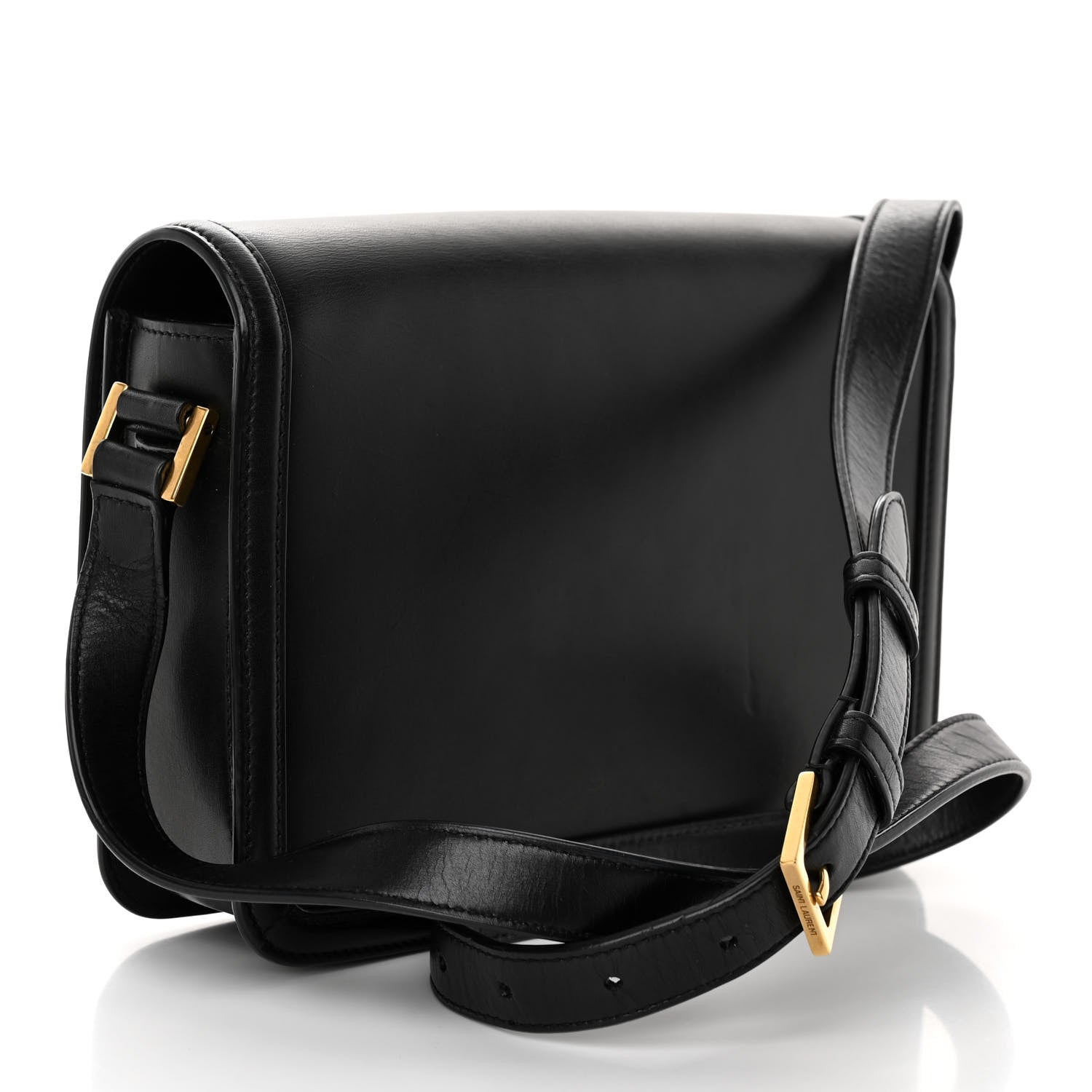 Saint Laurent Box Calfskin Monogram Medium Solferino Satchel Black 3 of 10