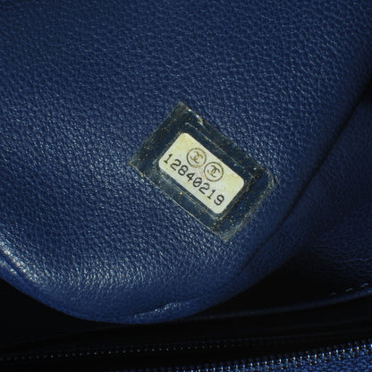 Chanel Washed Caviar Jumbo Double Flap Blue 7 of 7