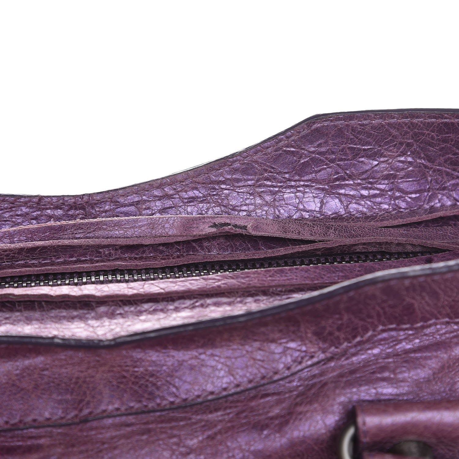 Balenciaga Agneau Classic Hardware City Metallic Purple 9 of 13