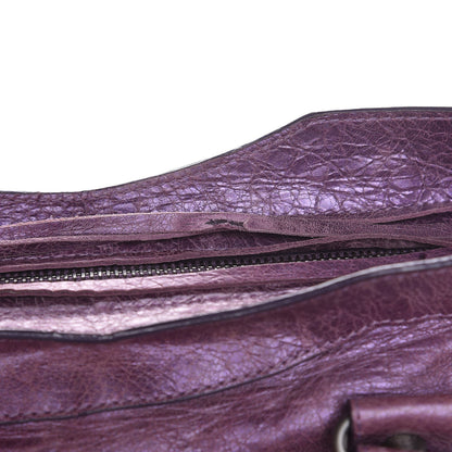 Balenciaga Agneau Classic Hardware City Metallic Purple 9 of 13