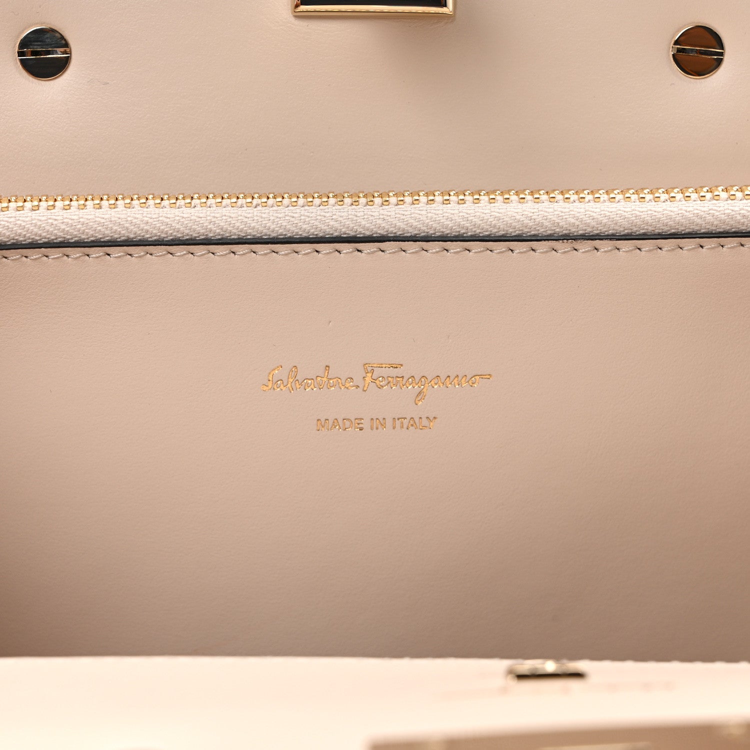 Salvatore Ferragamo Grained Calfskin Studio Top Handle Bag Burgundy Beige 6 of 9