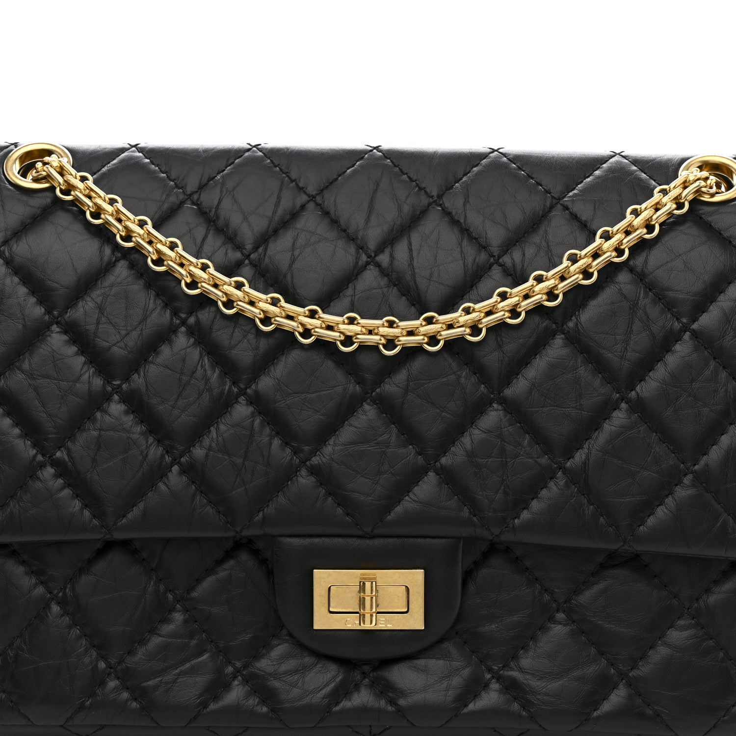 Chanel Aged Calfskin Quilted 2.55 Reissue 226 Flap Black 8 of 11