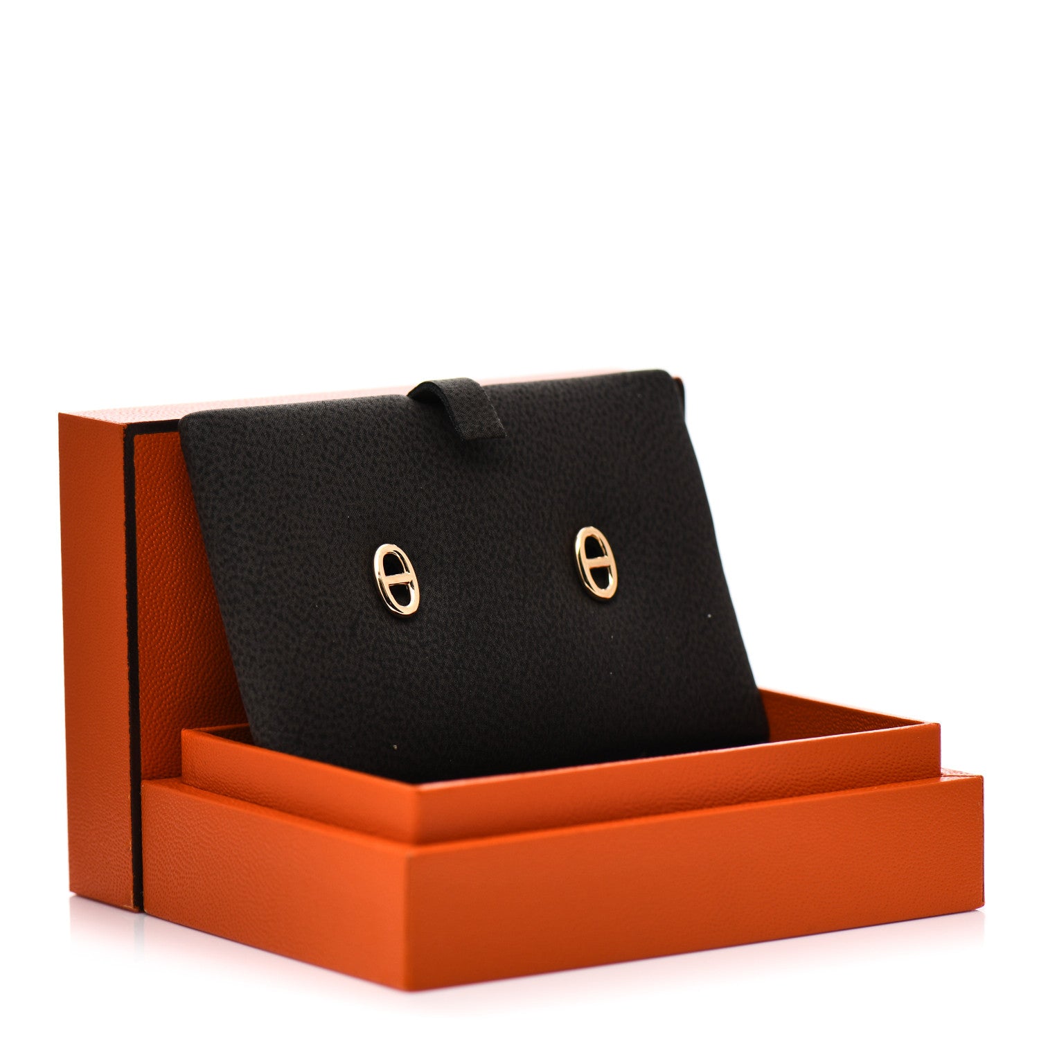Hermes 18K Yellow Gold TPM Farandole Stud Earrings 6 of 6