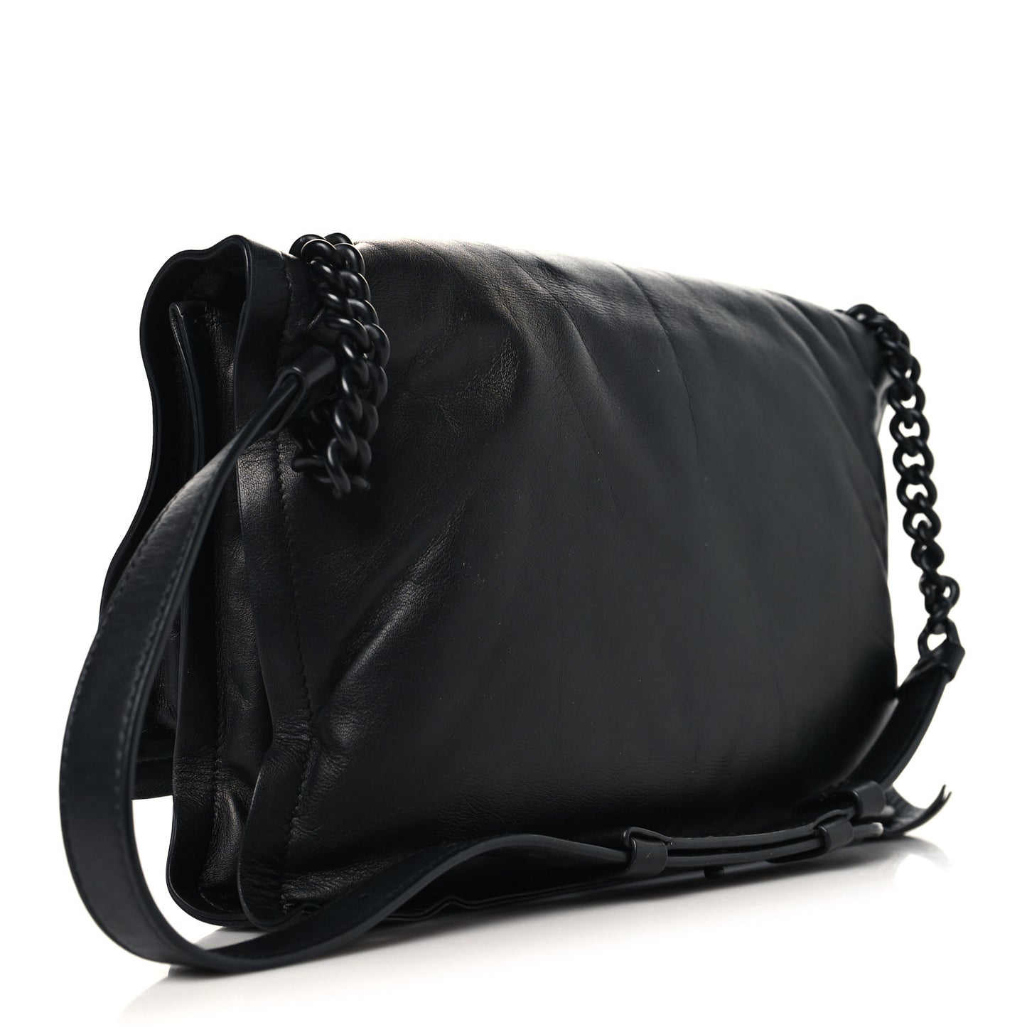 Calfskin Small Viva Bow Shoulder Bag Black