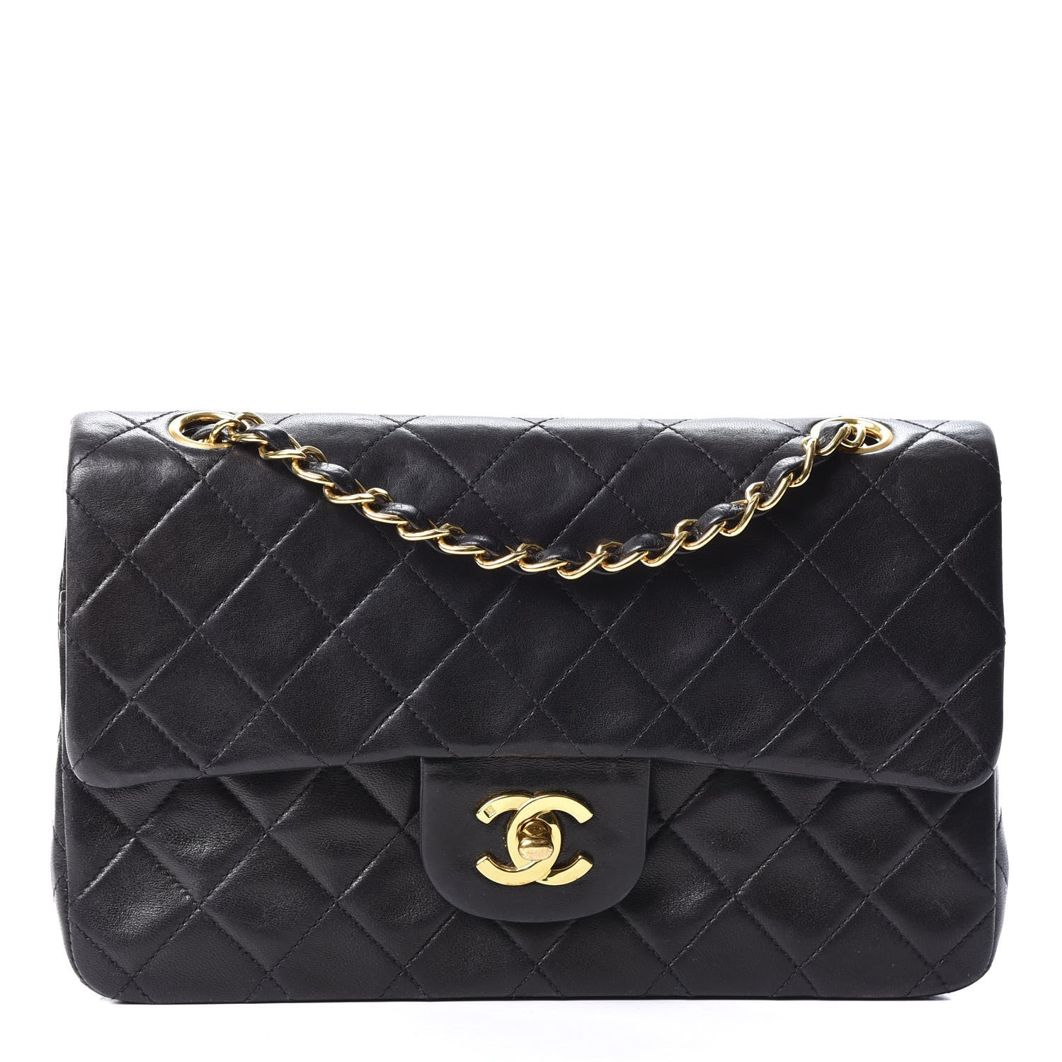 Chanel Lambskin Quilted Small Double Flap Black 1 of 10