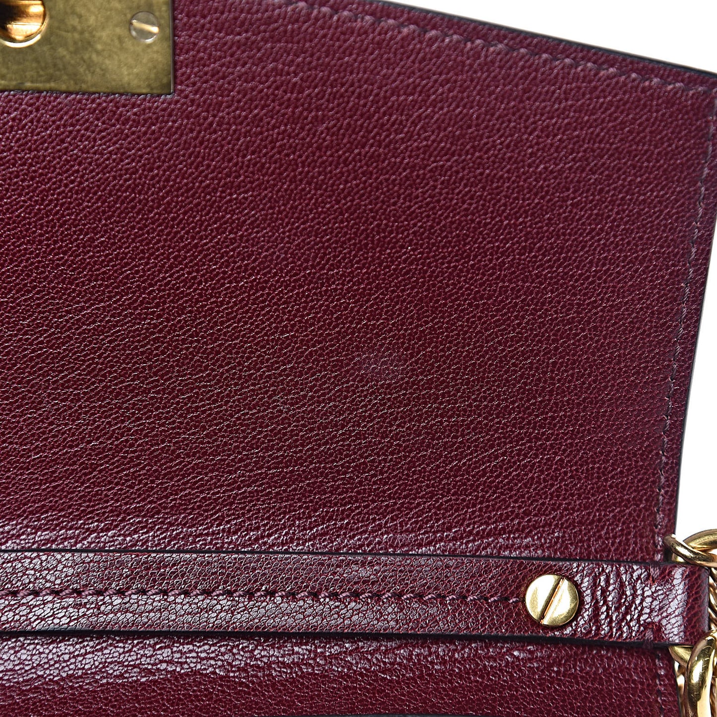 Crinkled Patent Deerskin Suede Small GV3 Shoulder Bag Aubergine Graphite
