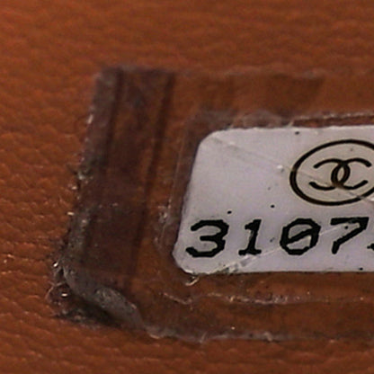 Chanel Calfskin Stitched Small Shopping Tote Brown 7 of 10