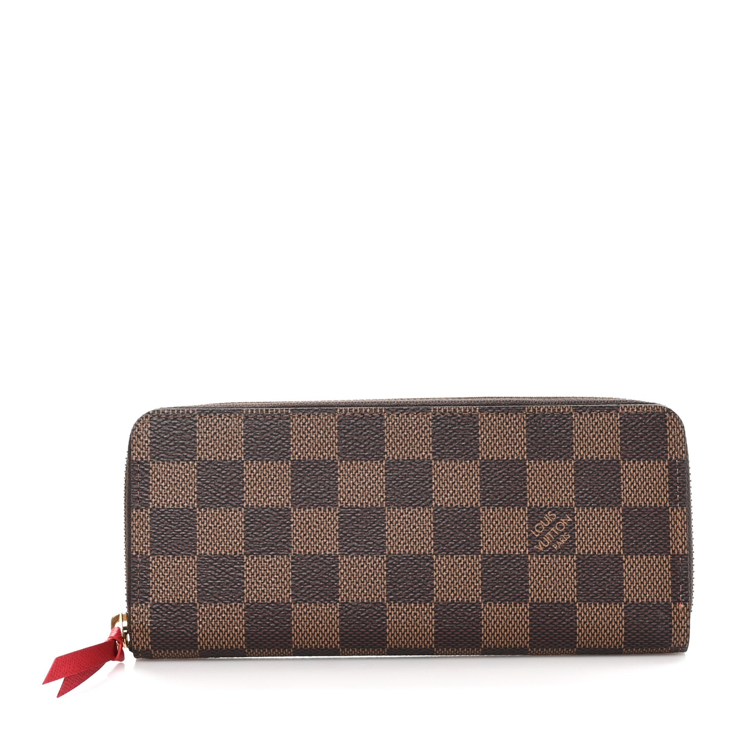 Damier Ebene Clemence Wallet Cherry