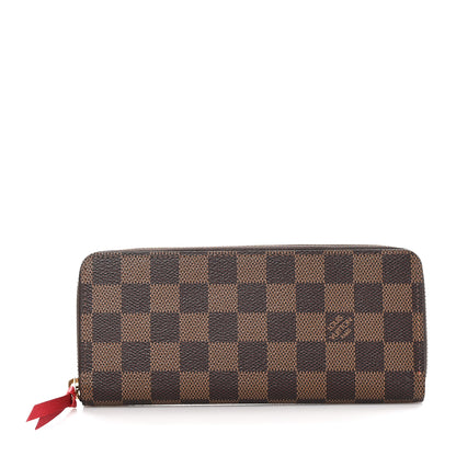 Louis Vuitton Damier Ebene Clemence Wallet Cherry 1 of 7