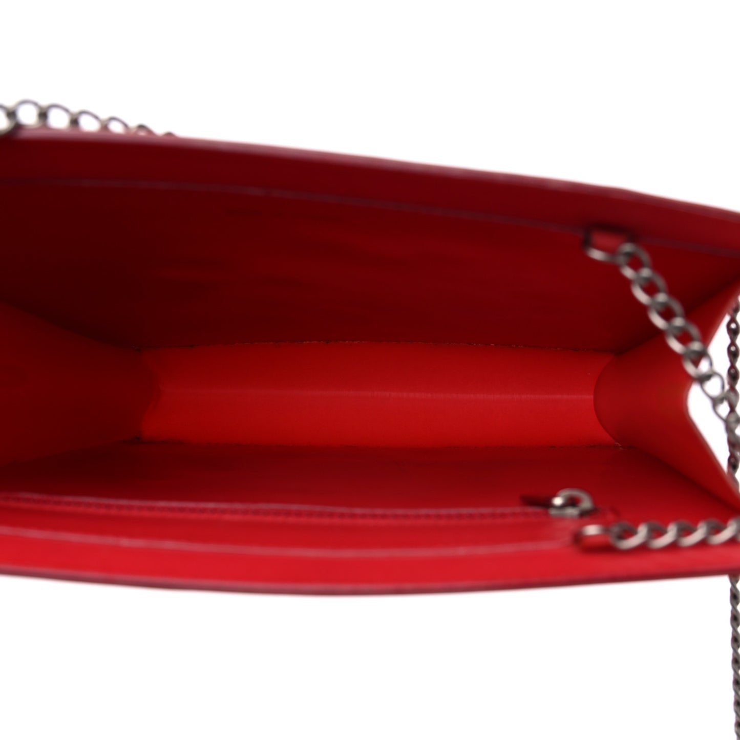 Vinyl Hologram CC Shoulder Bag Red