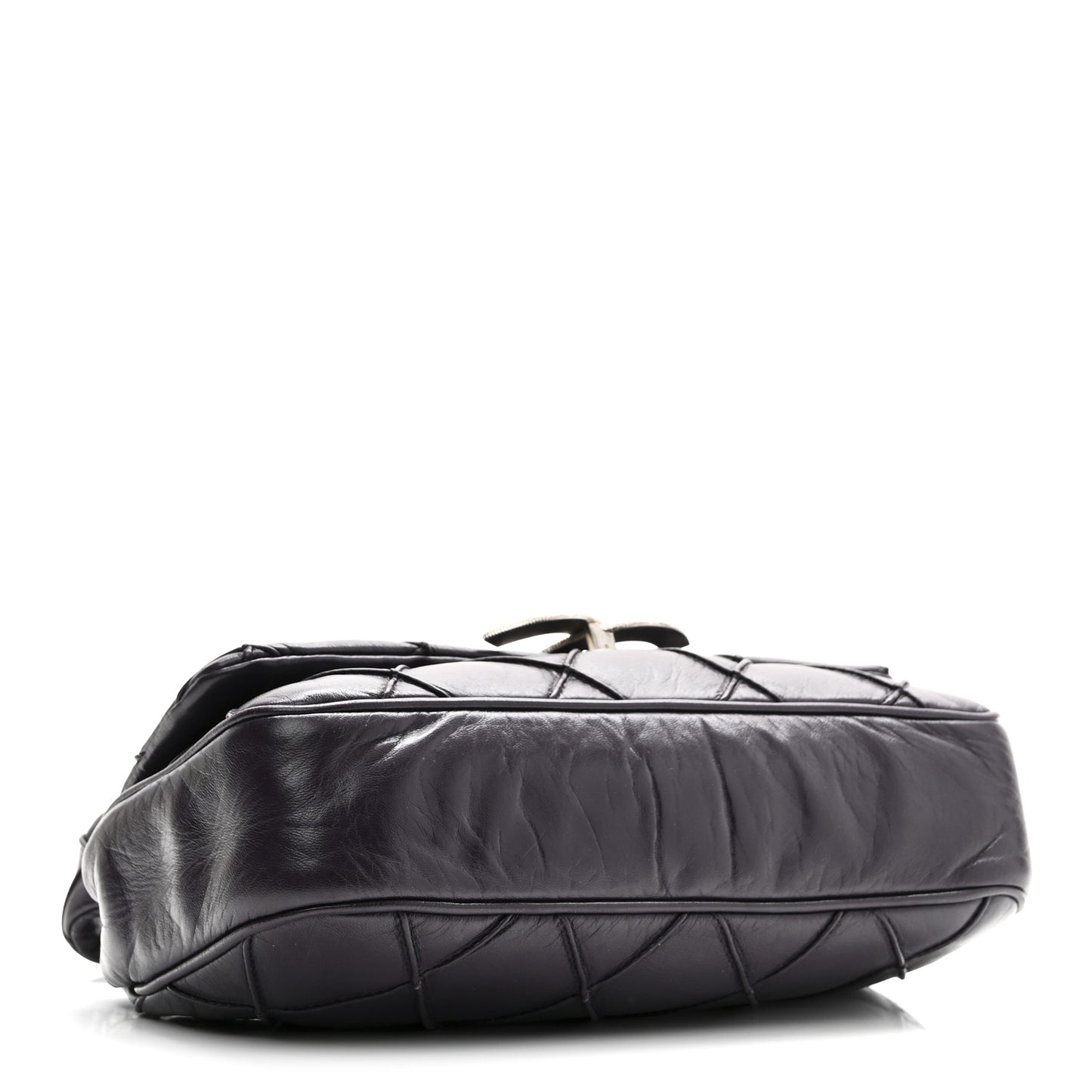 Lambskin Quilted Giant CC Flap Shoulder Bag Purple