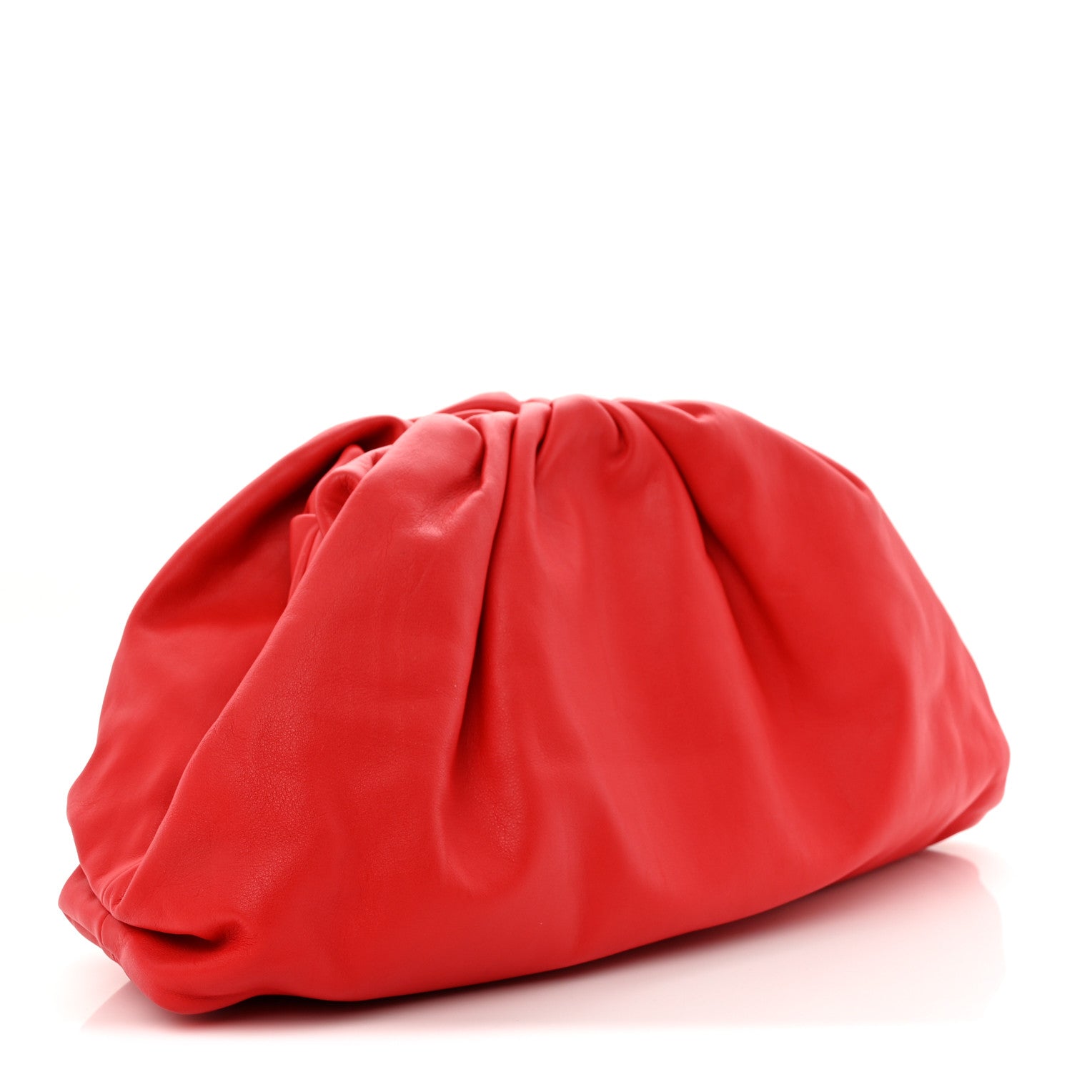 Bottega Veneta Smooth Butter Calf The Pouch Oversized Clutch Bright Red 2 of 8