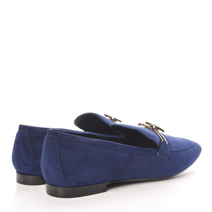 Louis Vuitton Suede Upper Case Flat Loafers 40 Marine 4 of 9