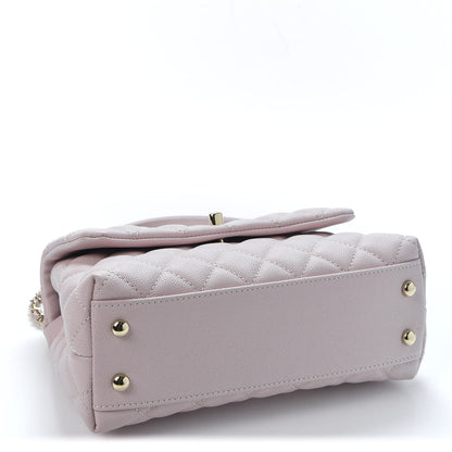 Chanel Caviar Quilted Mini Coco Handle Flap Lilas Lilac 3 of 10