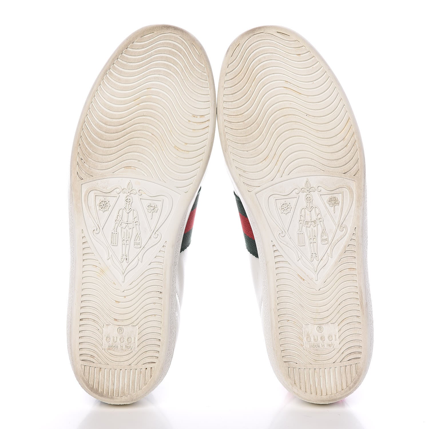 Gucci Calfskin Ayers Bee Embroidered Womens Ace Sneakers 37 White Green 6 of 23