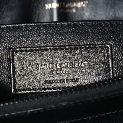 Saint Laurent Calfskin Y Quilted Monogram Monochrome Small Loulou Chain Satchel Black 6 of 10