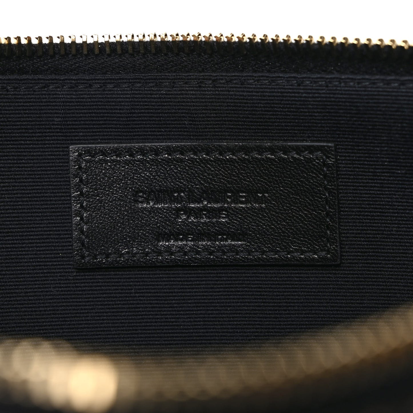Calfskin Leopard Printed Medium Zip Clutch
