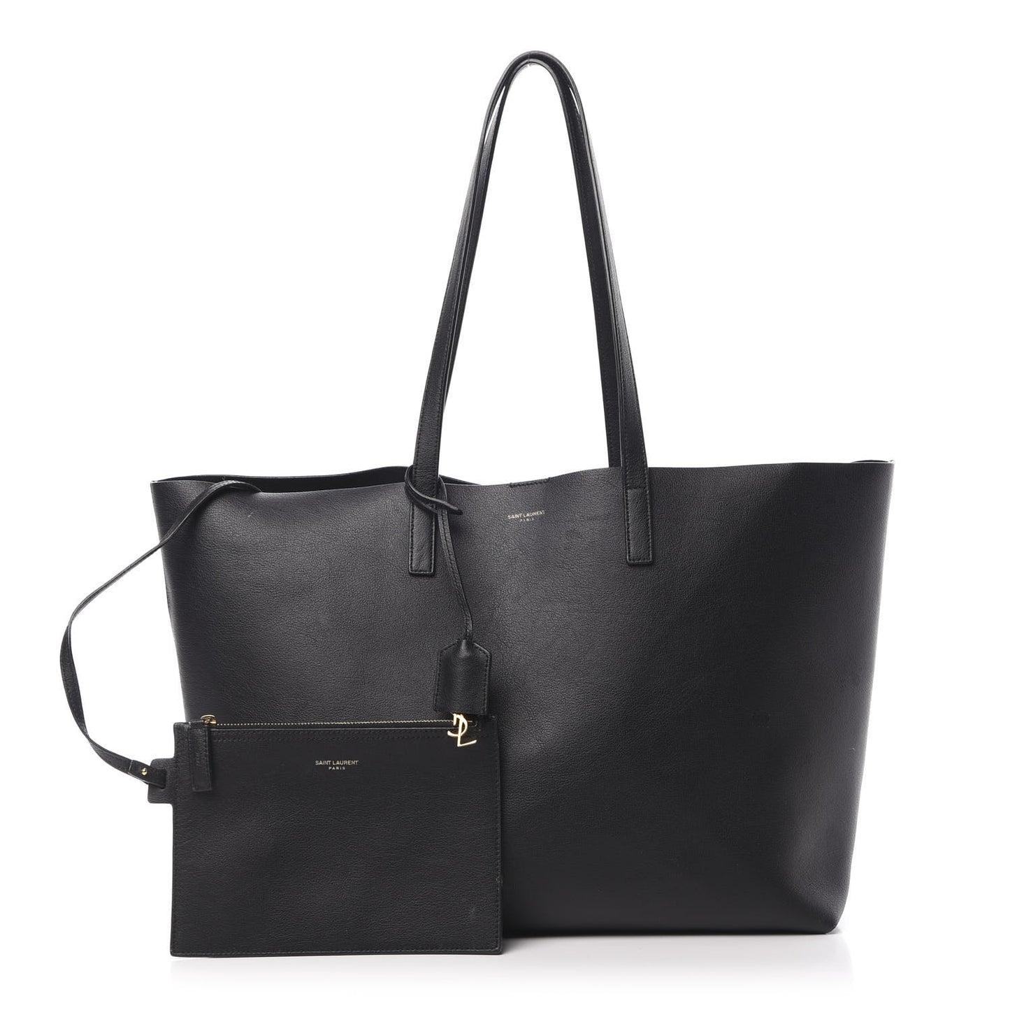 Calfskin Large Shopping Tote Black