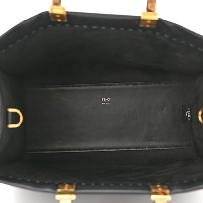 Fendi Vitello King Plexiglass Medium Fendi Sunshine Shopper Tote Black 4 of 10