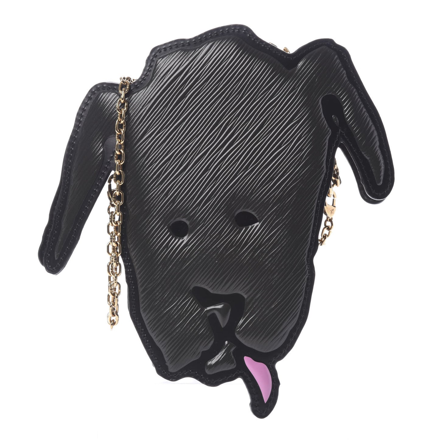 Epi Catogram Dog Face Clutch Black