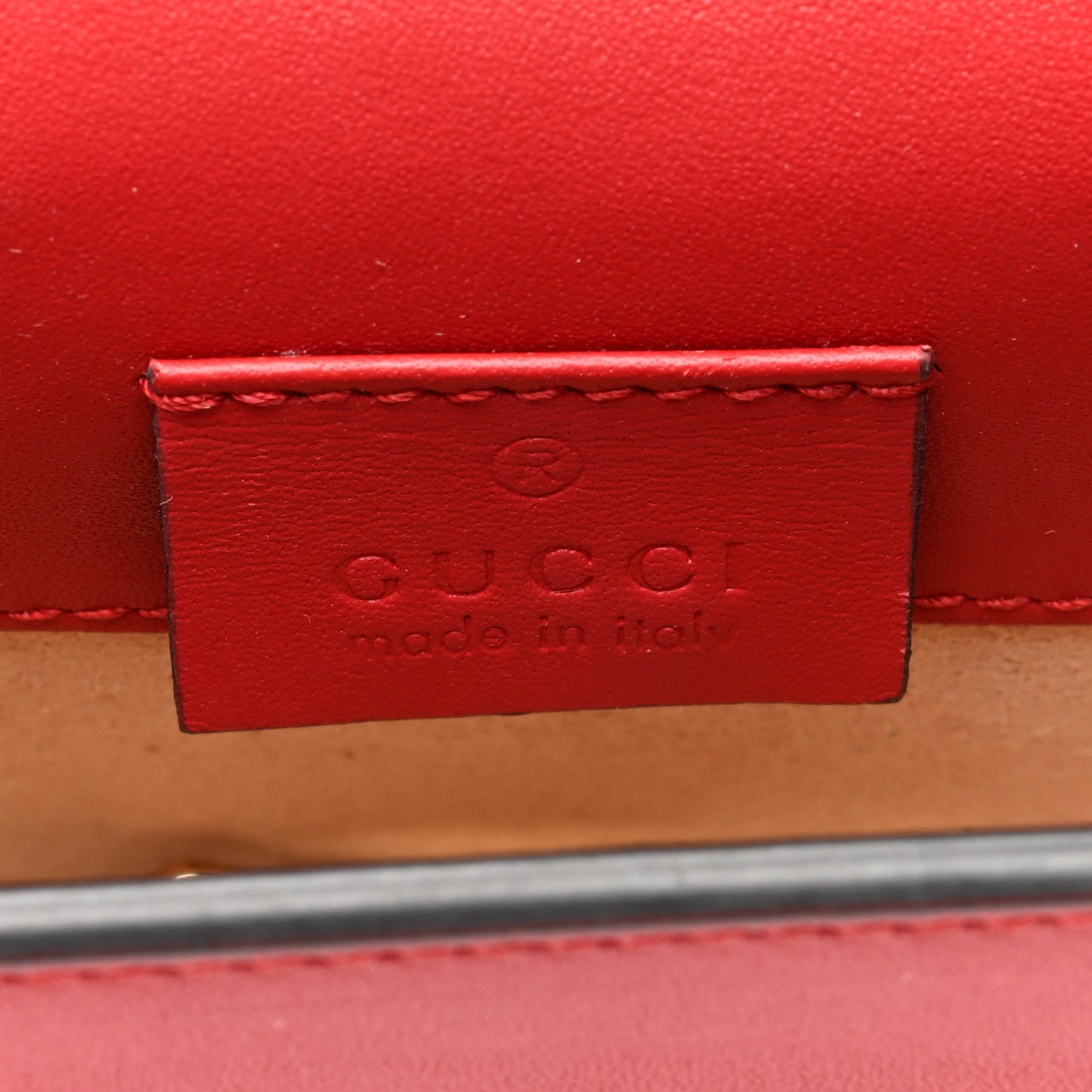 Gucci Calfskin Super Mini Sylvie Chain Shoulder Bag Hibiscus Red 6 of 10