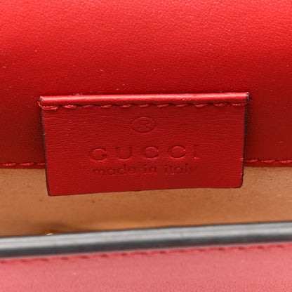 Gucci Calfskin Super Mini Sylvie Chain Shoulder Bag Hibiscus Red 6 of 10