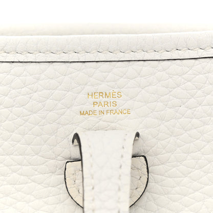 Hermes Taurillon Clemence Amazone Evelyne TPM New White 6 of 10