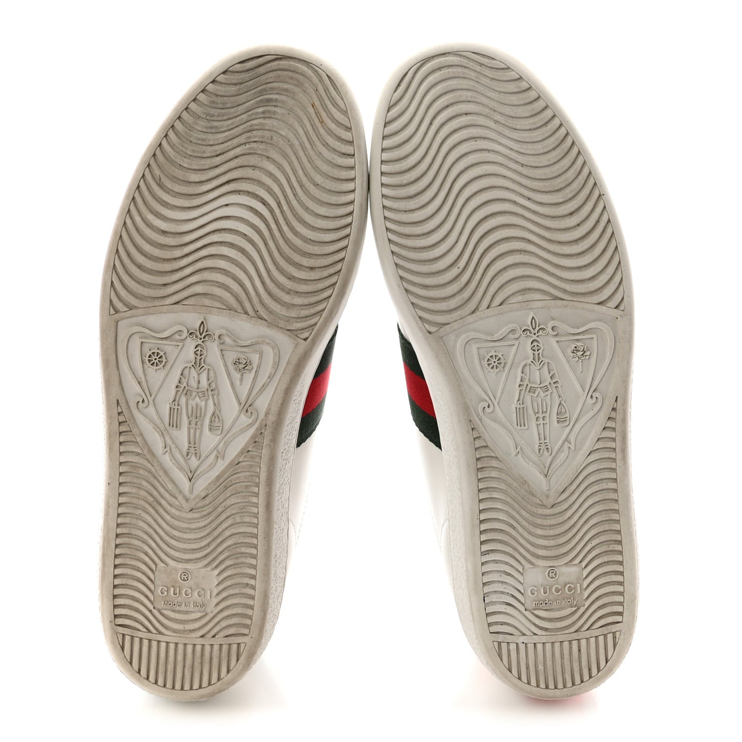 Calfskin Ayers Bee Embroidered Womens Ace Sneakers 37 White Green