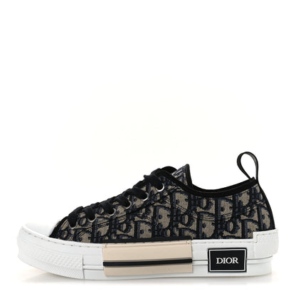 Christian Dior Canvas Oblique Walk'N'Dior Low Top Sneakers 37 Deep Blue 1 of 13