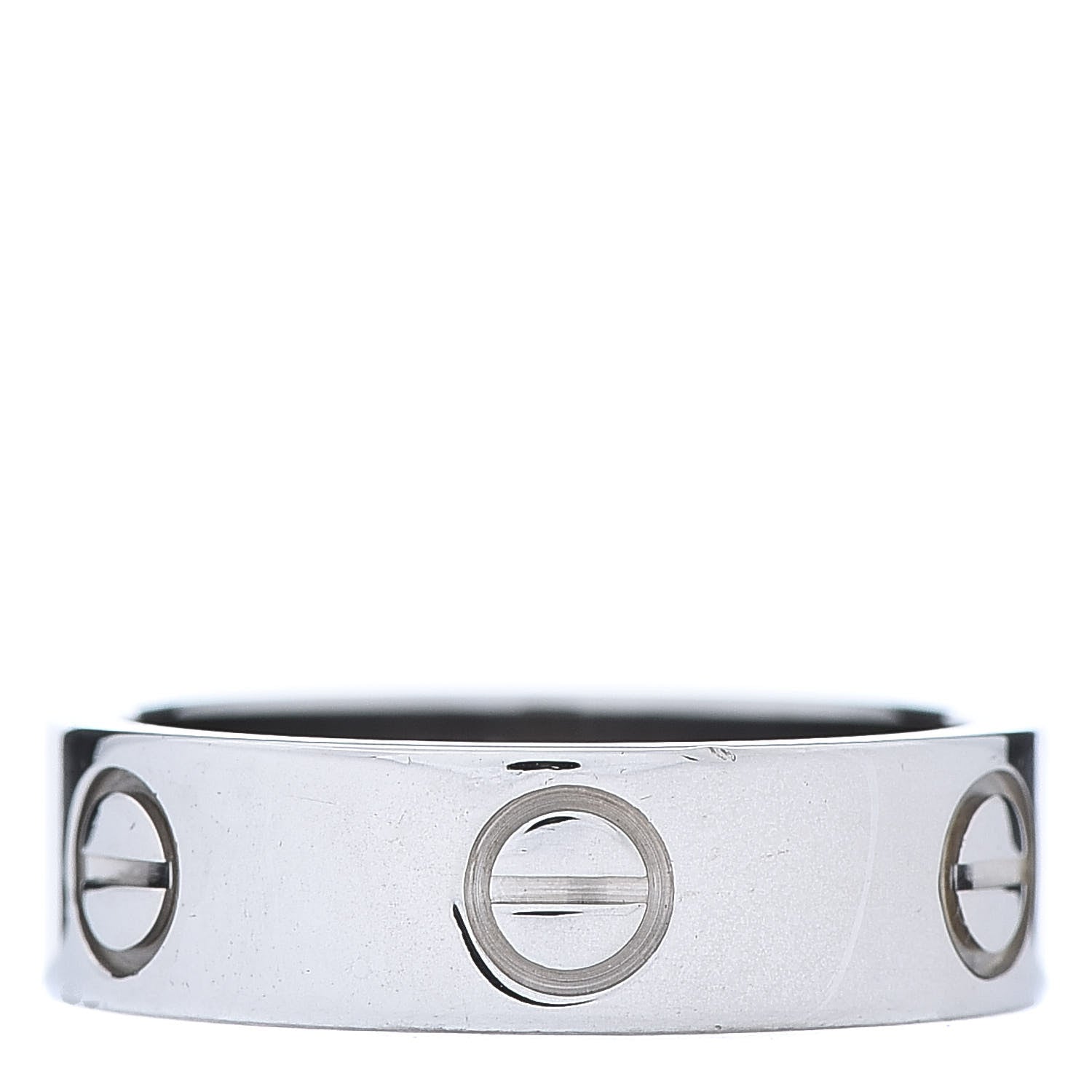 Cartier 18K White Gold 5.5mm LOVE Ring 52 6 1 of 6
