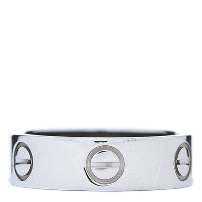 Cartier 18K White Gold 5.5mm LOVE Ring 52 6 1 of 6