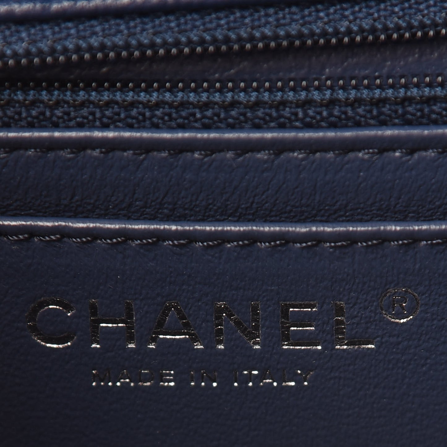Caviar Quilted Mini Rectangular Flap Navy