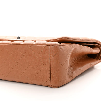Chanel Caviar Quilted Maxi Double Flap Light Brown 11 of 11