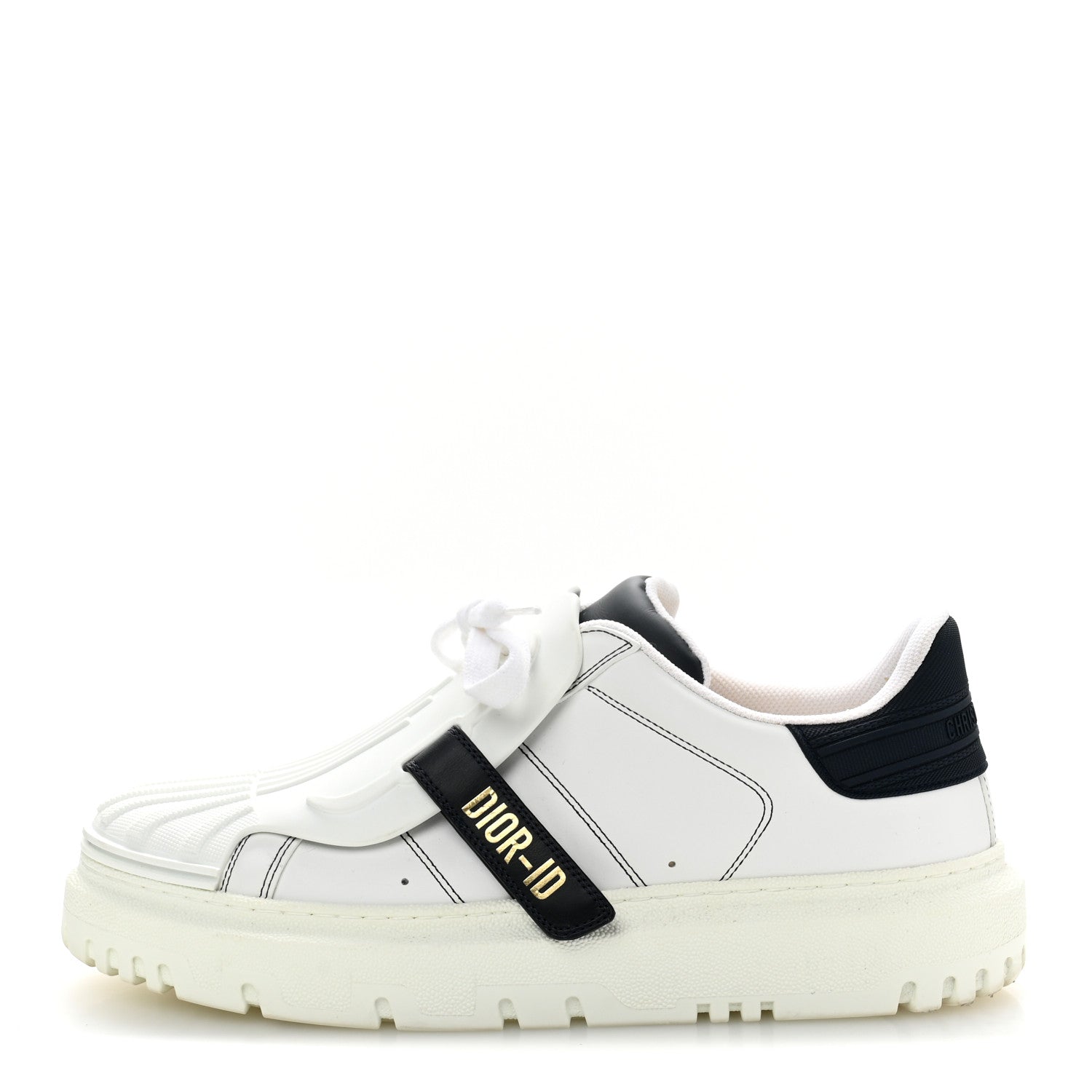 Christian Dior Calfskin Bi-Color Dior-ID Platform Sneakers 41 White Deep Blue 1 of 9