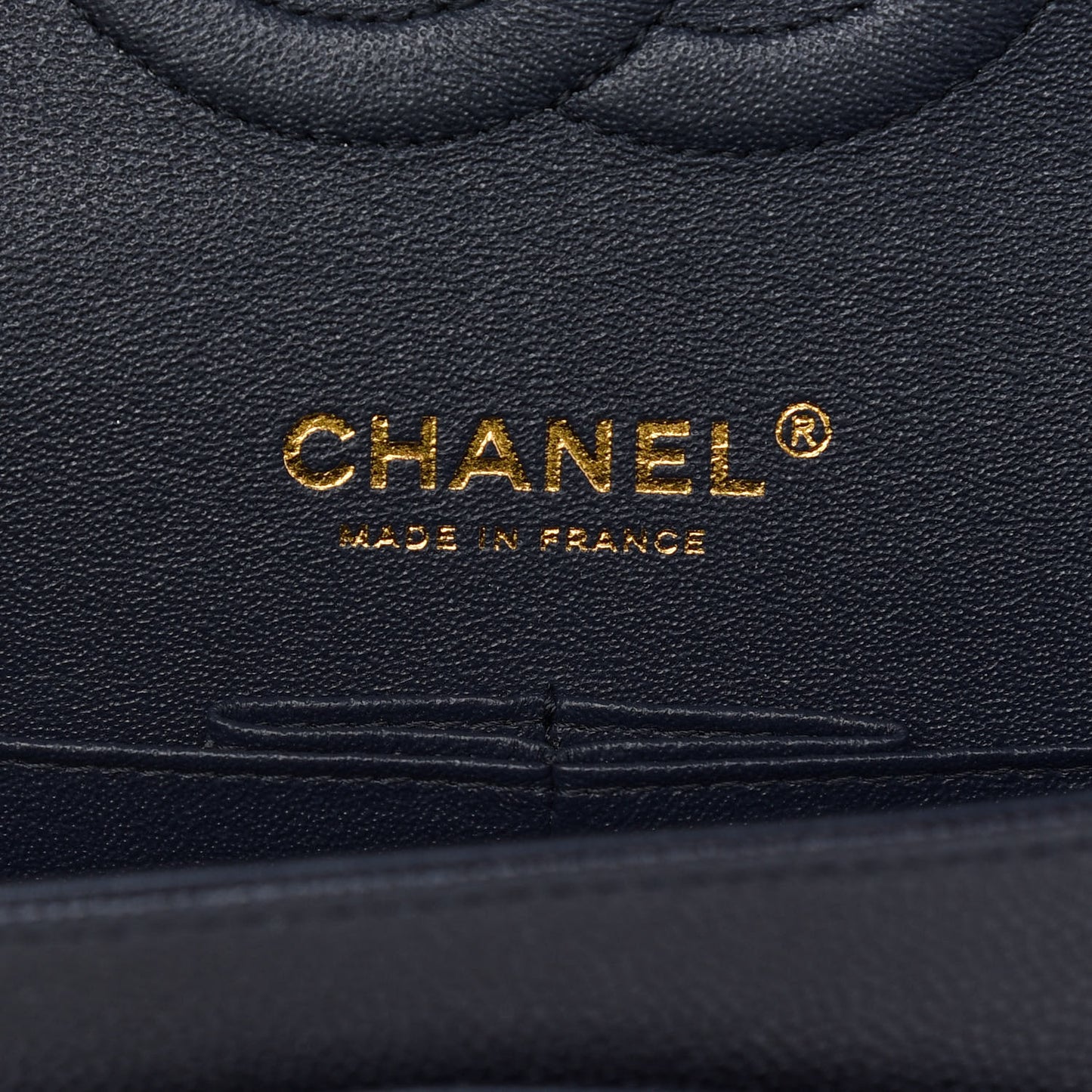 Caviar Quilted Medium Double Flap Navy