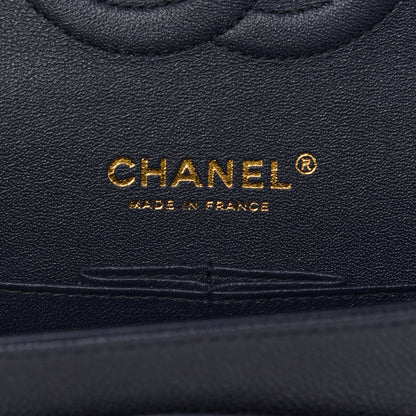 Chanel Caviar Quilted Medium Double Flap Navy 10 of 17