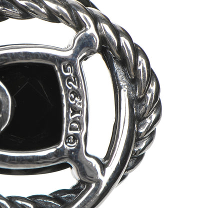 David Yurman Sterling Silver Black Onyx 7mm Infinity Earrings 4 of 4