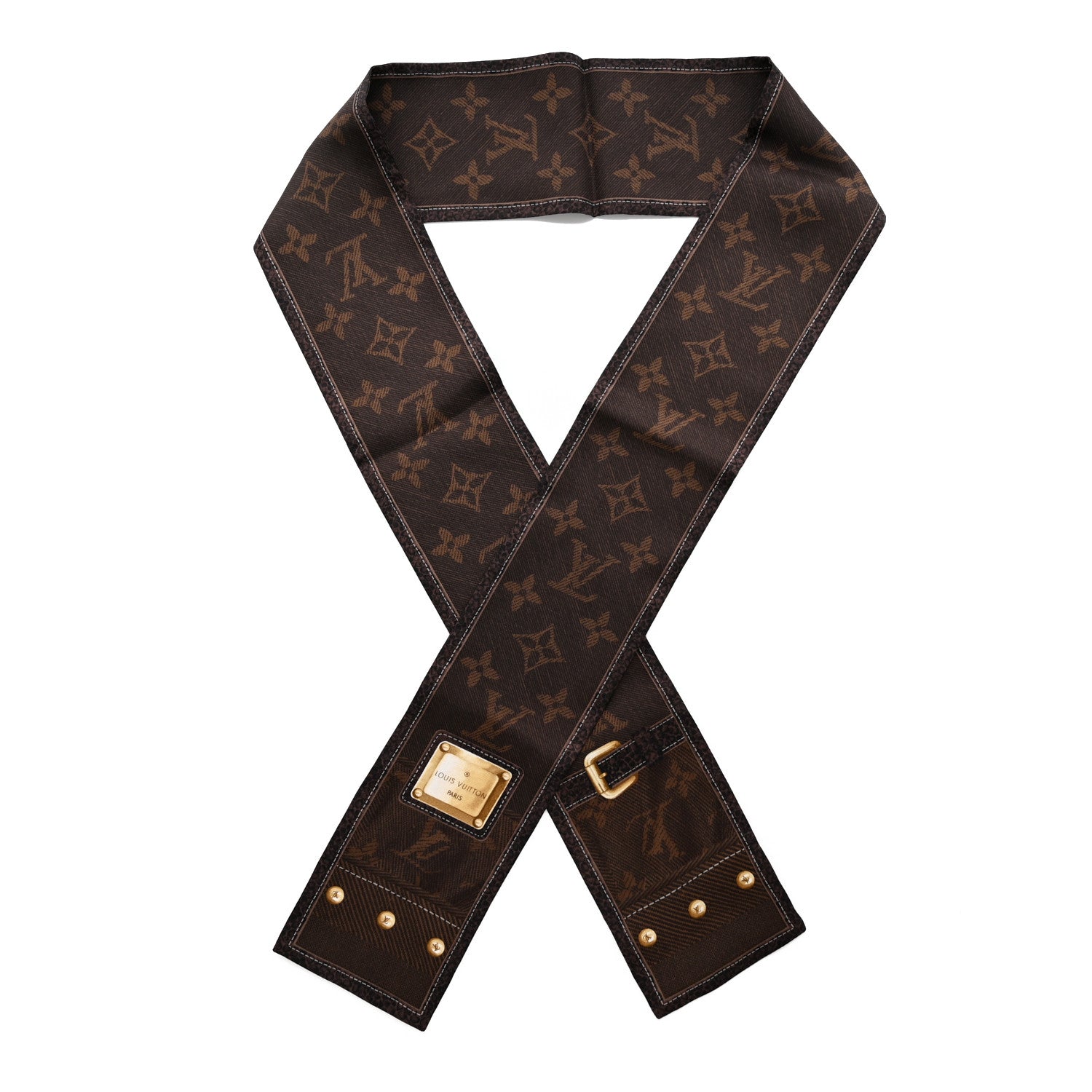 Louis Vuitton Silk Monogram New Denim Bandeau Ebene 1 of 4