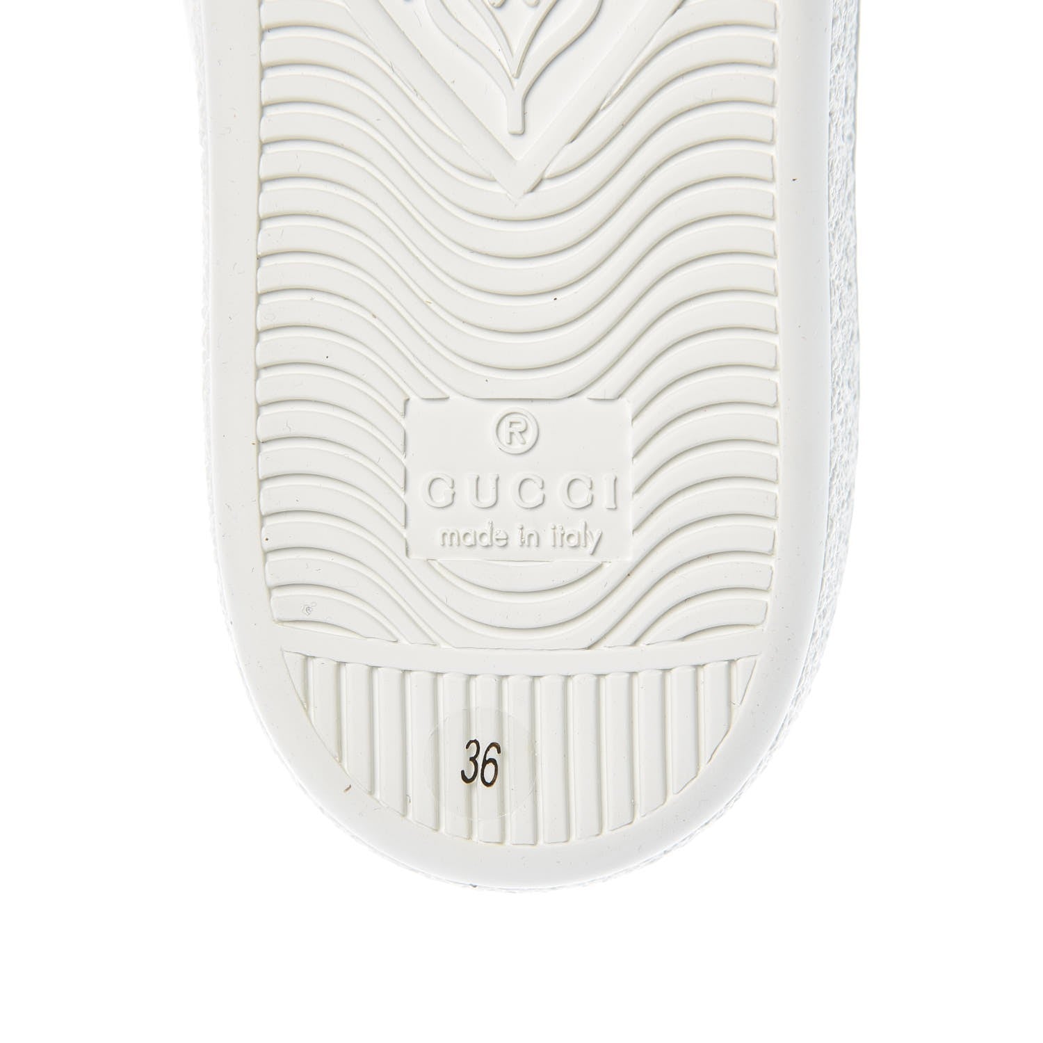 Gucci Calfskin Ayers Bee Embroidered Womens Ace Sneakers 36 White Green 9 of 20
