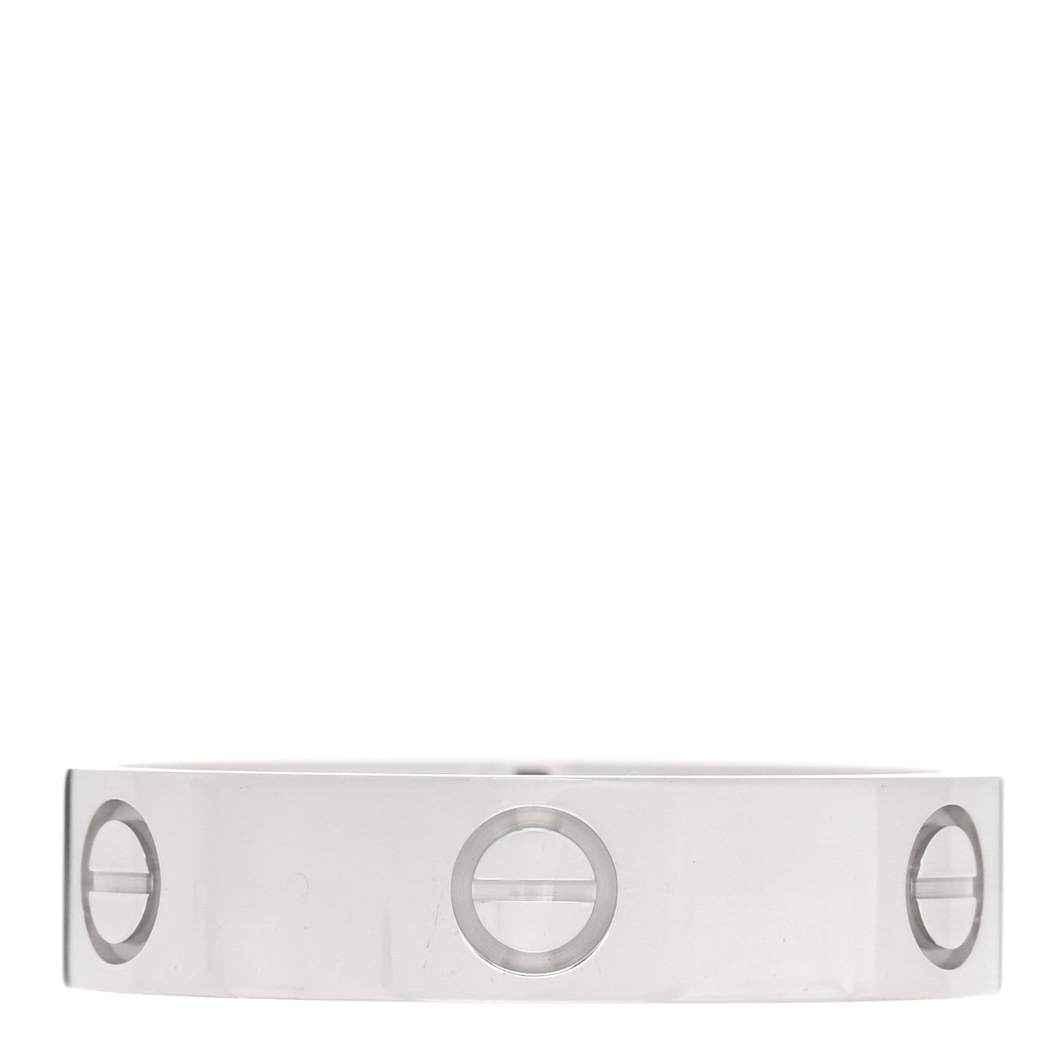 Cartier 18K White Gold 5.5mm LOVE Ring 65 11 3 of 4